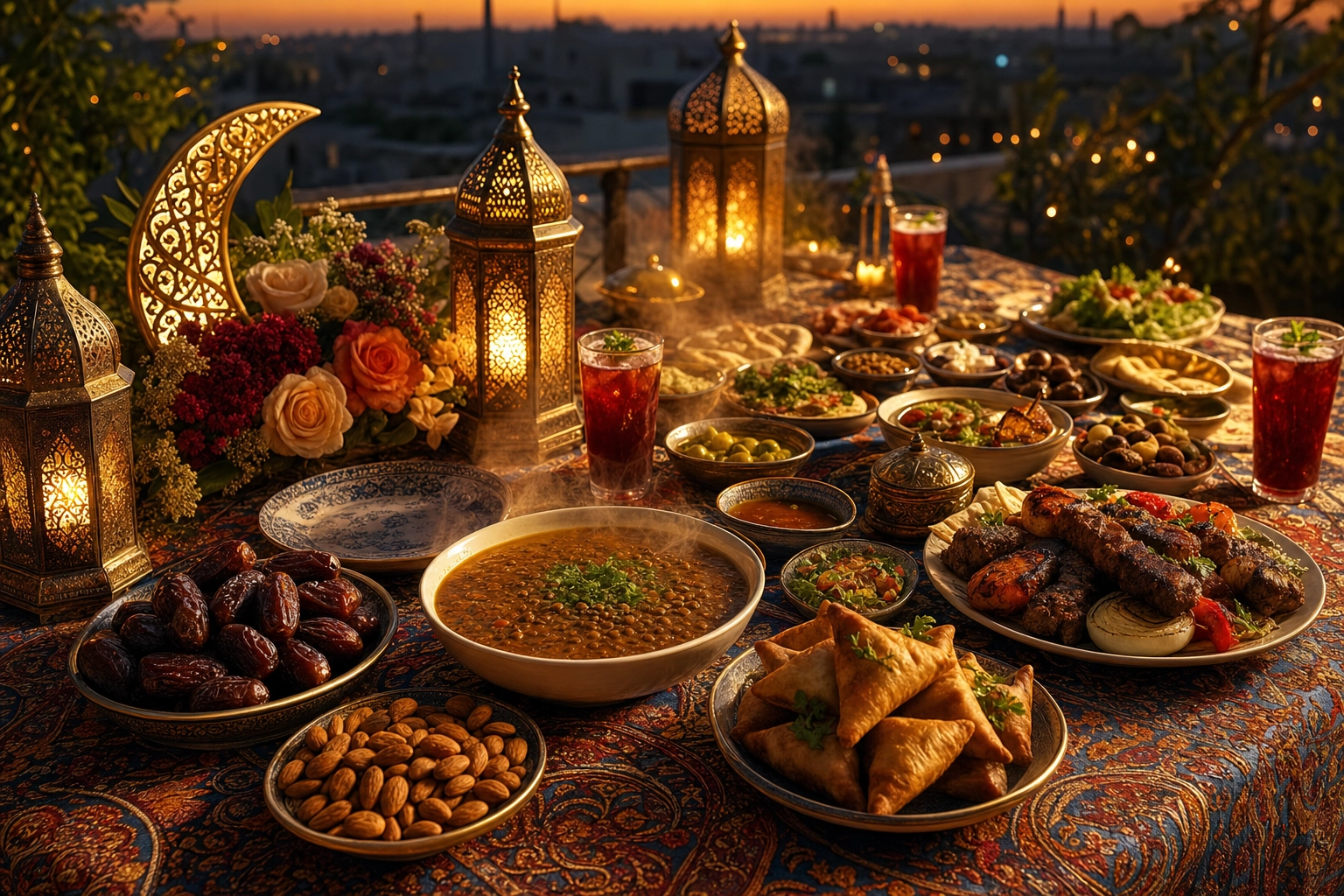 Ramadan iftar table in Dubai illustrating the seasonal menu photography cycle for restaurants