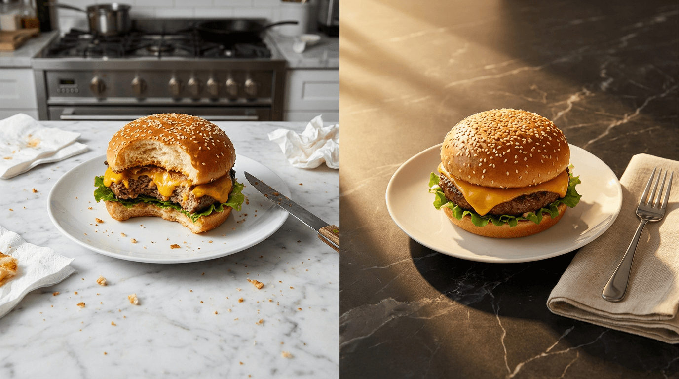 Editor fotografického pozadí jídla — Odstranění a výměna pozadí