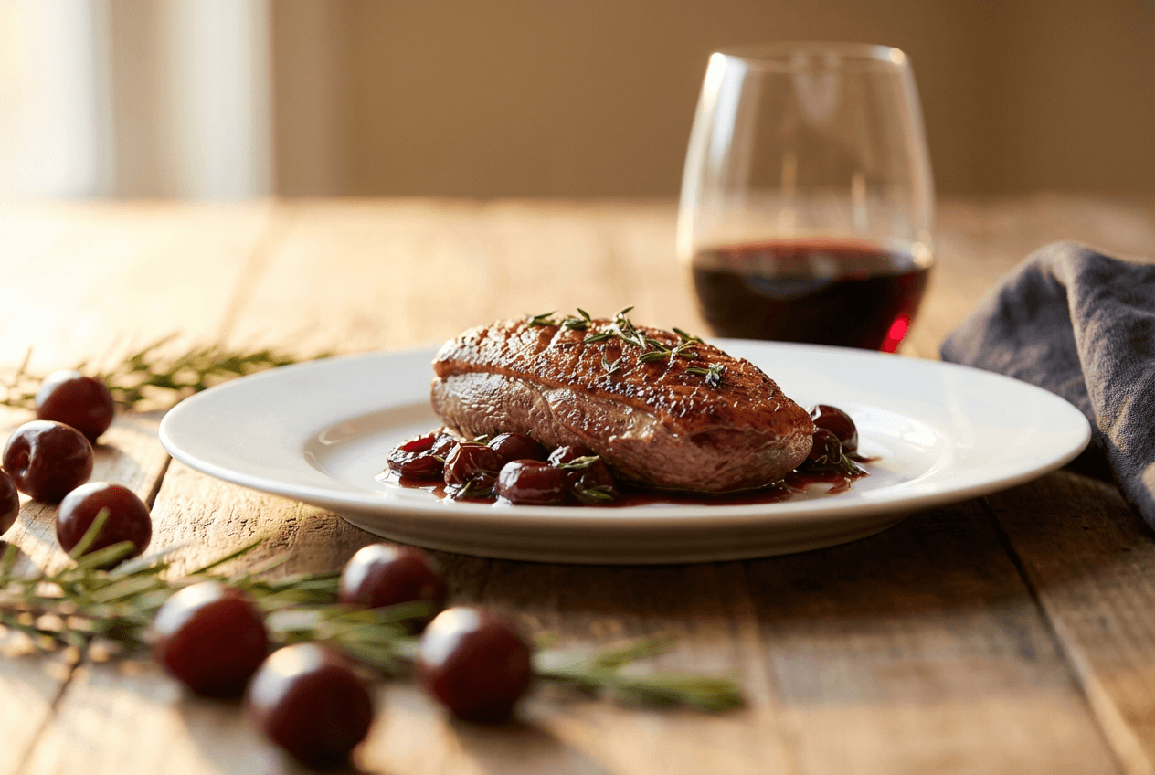 Composición de fotografía de comida con capas mostrando accesorios en primer plano, plato protagonista nítido y elementos desenfocados al fondo creando profundidad