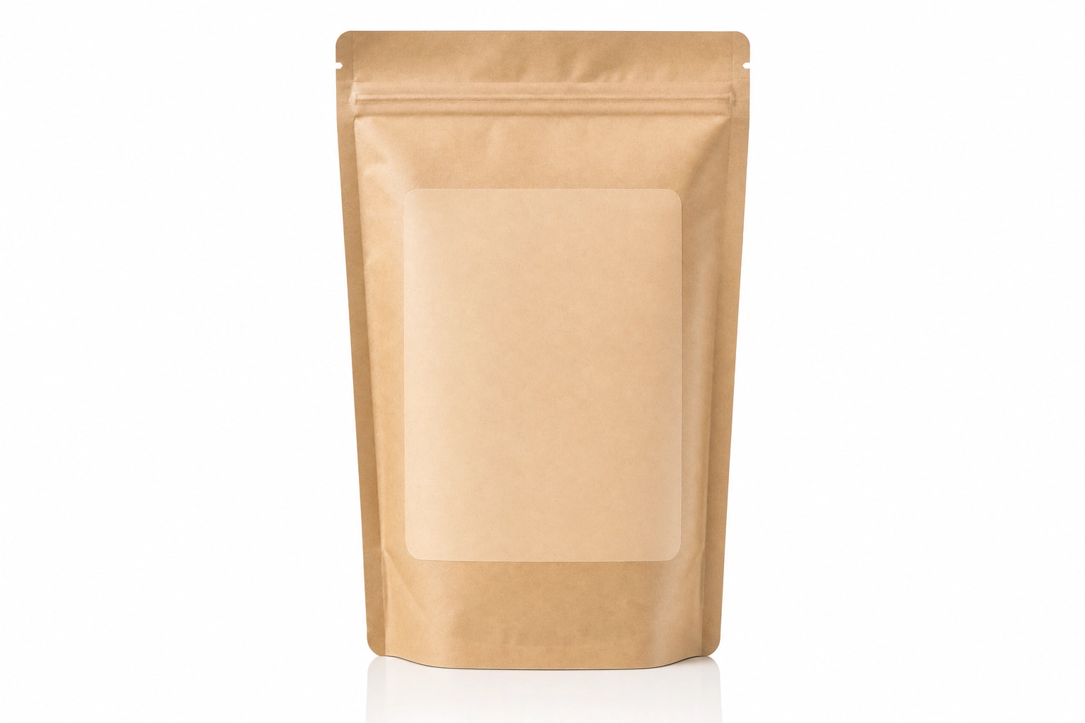 Clean pure-white-background pack shot of a coffee pouch — the Amazon main image style for food product photography