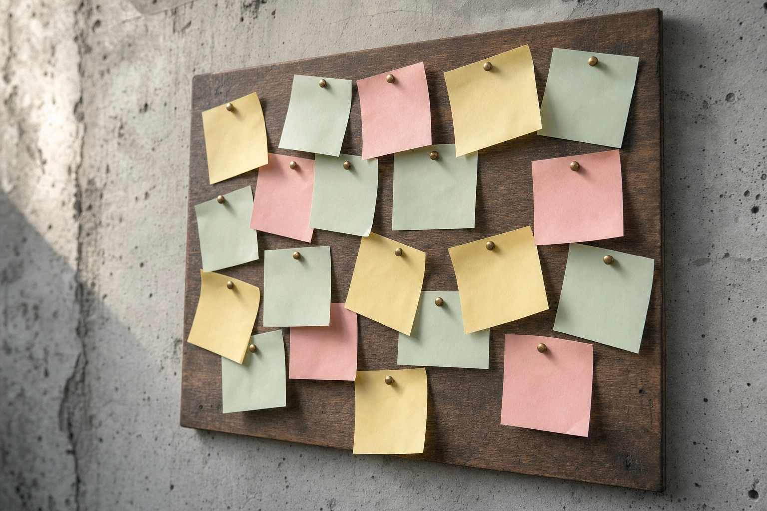 Cluster of handwritten sticky notes pinned to a wooden notice board representing the variety of real Cambly learner reviews