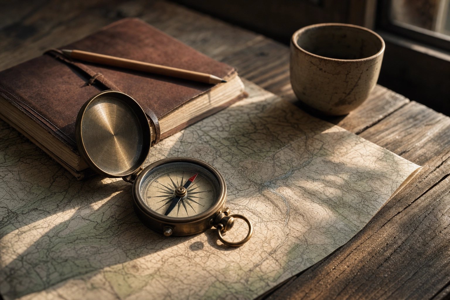 Vintage compass and map representing the decision framework for whether Cambly is worth it for individual learners