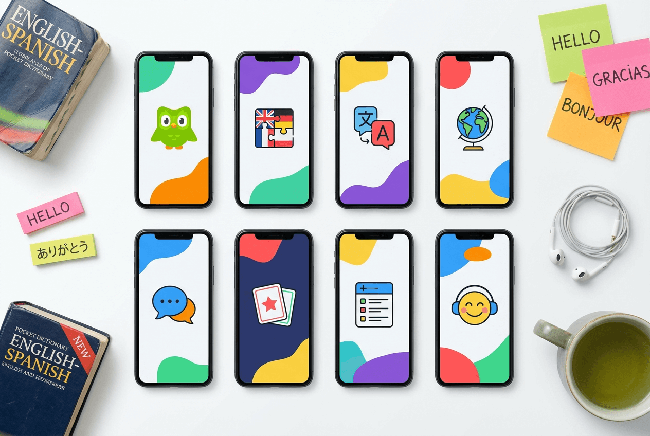 Comparison of eight language learning app alternatives to Duolingo for speaking practice