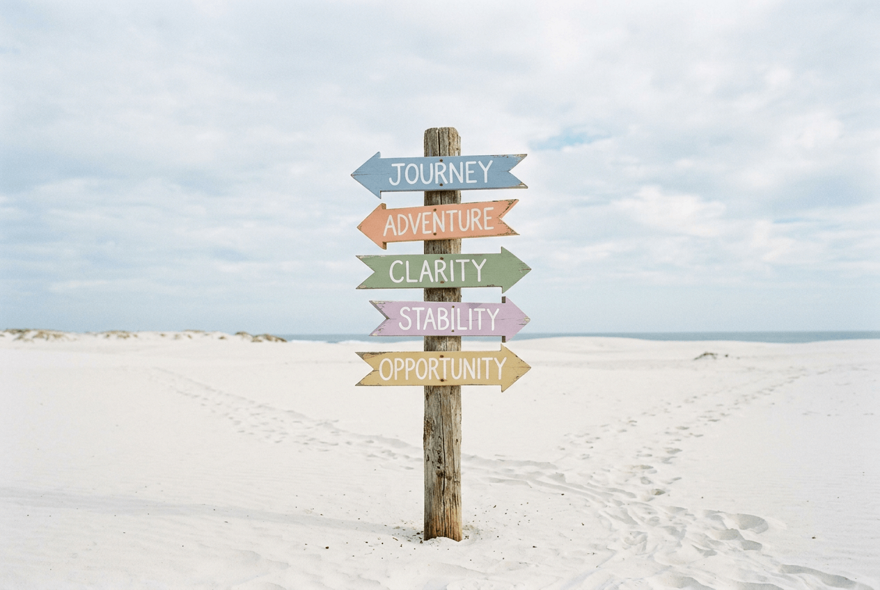 Signpost with multiple directions representing how to choose the right ELSA Speak alternative