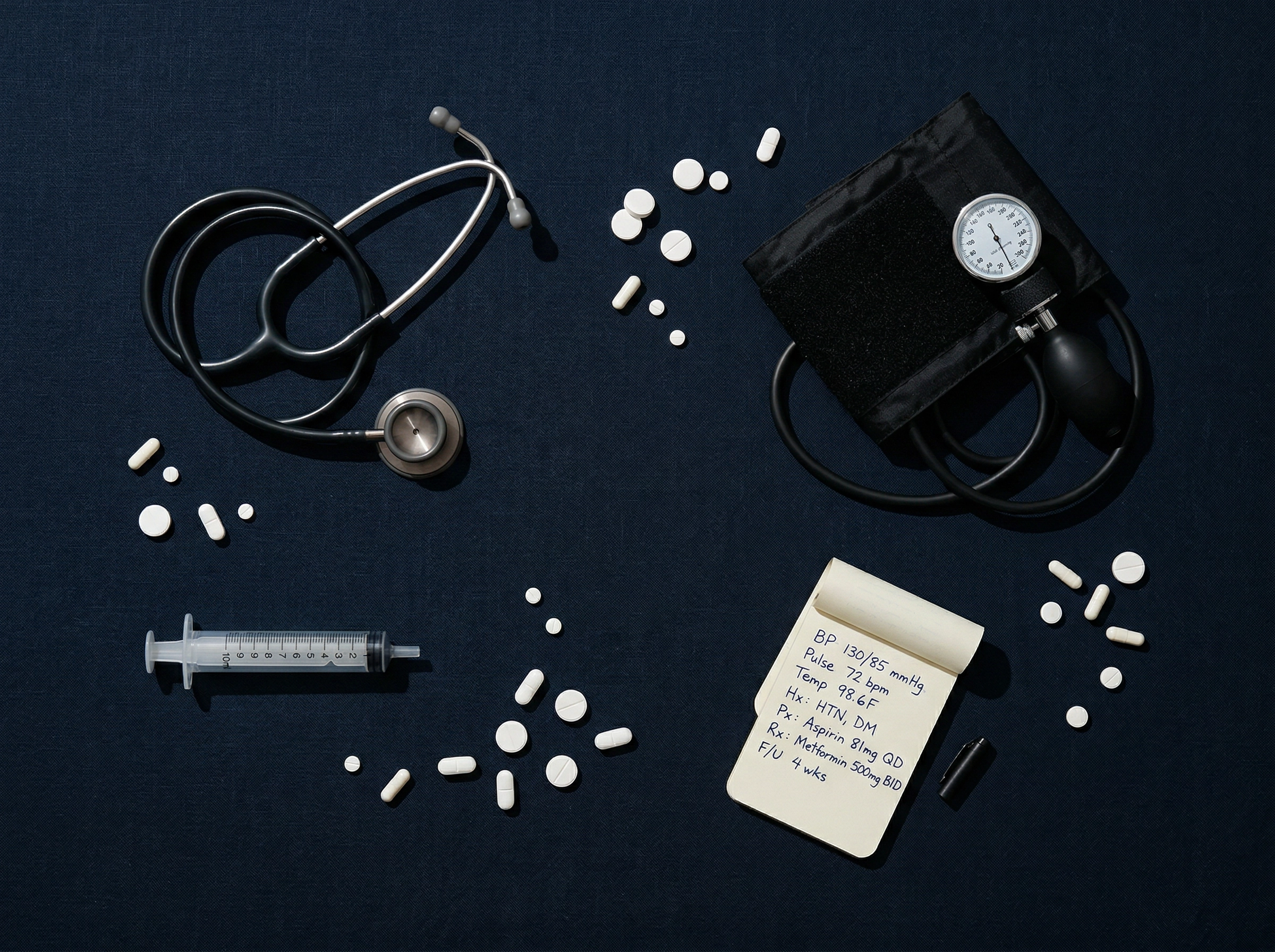 Medical tools and vocabulary study materials for learning English healthcare terminology